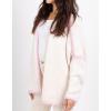 image:imageCHARTOU Women Oversized Color Block Open Front Cardigan Sweater Fall Winter Sweater TopsBeige