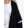 image:imageCHARTOU Women Oversized Color Block Open Front Cardigan Sweater Fall Winter Sweater TopsBlack