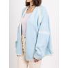 image:imageCHARTOU Women Oversized Color Block Open Front Cardigan Sweater Fall Winter Sweater TopsBlue