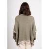 image:imageCHARTOU Women Oversized Color Block Open Front Cardigan Sweater Fall Winter Sweater TopsGreen