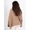 image:imageCHARTOU Women Oversized Color Block Open Front Cardigan Sweater Fall Winter Sweater TopsKhaki