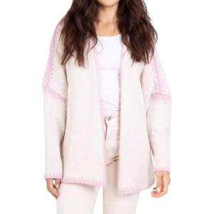 image:imageCHARTOU Women Oversized Color Block Open Front Cardigan Sweater Fall Winter Sweater TopsBeige