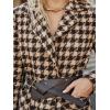 image:imageCHARTOU Women Fall Winter Houndstooth Blazer Jacket Wool Lapel Single Breasted Casual Business Work Coat with BeltKhaki
