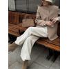 image:imageCHARTOU Women Herringbone Wool Coat Oversized Stand Collar Single Breasted Blazer Jacket Casual Business Work CoatKhaki