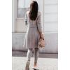 image:imageCHARTOU Women Lapel Pea Coat Winter Jacket Single Breasted Mid Long Overcoat Wool Coat Peacoat with BeltGrey