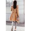 image:imageCHARTOU Women Lapel Pea Coat Winter Jacket Single Breasted Mid Long Overcoat Wool Coat Peacoat with BeltKhaki