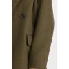 image:imageCHARTOU Women Midi Winter Pea Coat Plaid Tweed Wool Jacket Blazer OutwearGreen