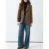 image:imageCHARTOU Women Vintage Herringbone Blazer Jacket Fall Winter Wool Lapel Single Breasted Business Casual Work CoatCoffee
