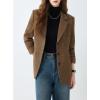image:imageCHARTOU Women Vintage Herringbone Blazer Jacket Fall Winter Wool Lapel Single Breasted Business Casual Work CoatCoffee