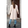 image:imageCHARTOU Womens Casual Long Blazer Jacket Wool Blend 1 Button Loose Fit Trench Pea CoatApricot
