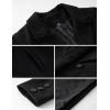 image:imageCHARTOU Womens Casual Long Blazer Jacket Wool Blend 1 Button Loose Fit Trench Pea CoatBlack