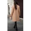 image:imageCHARTOU Womens Casual Long Blazer Jacket Wool Blend 1 Button Loose Fit Trench Pea CoatKhaki