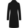 image:imageCHARTOU Womens Comfy Notched Collar DoubleBreasted Wool Blend Midi Trench CoatBlack