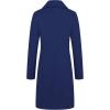 image:imageCHARTOU Womens Comfy Notched Collar DoubleBreasted Wool Blend Midi Trench CoatBlue