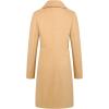 image:imageCHARTOU Womens Comfy Notched Collar DoubleBreasted Wool Blend Midi Trench CoatKhaki