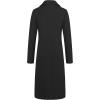 image:imageCHARTOU Womens Elegant Lapel Collar Single Breast Wool Blend Overcoat OutwearBlack