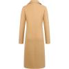 image:imageCHARTOU Womens Elegant Lapel Collar Single Breast Wool Blend Overcoat OutwearKhaki