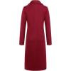 image:imageCHARTOU Womens Elegant Lapel Collar Single Breast Wool Blend Overcoat OutwearWine Red
