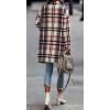 image:imageCHARTOU Womens Plaid Shacket Causal Notched Collar Wool Blend Tartan Blazer Trench CoatPink