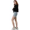 image:imageCHARTOU Womens Waffle Knit Shirt Button Down Long Sleeve Cropped Overshirt Jacket ShacketBlack