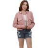 image:imageCHARTOU Womens Waffle Knit Shirt Button Down Long Sleeve Cropped Overshirt Jacket ShacketPink