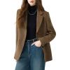 image:imageCHARTOU Women Vintage Herringbone Blazer Jacket Fall Winter Wool Lapel Single Breasted Business Casual Work CoatCoffee