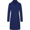image:imageCHARTOU Womens Comfy Notched Collar DoubleBreasted Wool Blend Midi Trench CoatBlue
