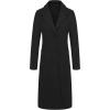 image:imageCHARTOU Womens Elegant Lapel Collar Single Breast Wool Blend Overcoat OutwearBlack