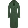 image:imageCHARTOU Womens Elegant Lapel Collar Single Breast Wool Blend Overcoat OutwearGreen