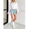 image:imageCHARTOU Women 2025 Denim Mini Skirt Smocked High Waist Y2k Tiered Ruffle Cute Short Jean SkirtLight Blue