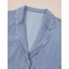image:imageCHARTOU Women Summer Causal Mini Denim Dress Collared Short Sleeve Babydoll Tunic Jeans DressBlue