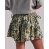 image:imageCHARTOU Women Summer Y2k Pleated Flare Jean Shorts Denim Lightweight Elastic Waist Bow Tie Croquet ShortsGreen Floral
