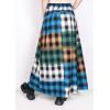 image:imageCHARTOU Womens A Line Maxi Long Jean Denim Skirt Plaid Loose Elastic High Waist Jean Skirt with PocketsBlue