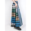 image:imageCHARTOU Womens A Line Maxi Long Jean Denim Skirt Plaid Loose Elastic High Waist Jean Skirt with PocketsBlue