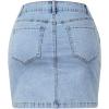 image:imageCHARTOU Womens Chic Irregular Mid Waist Slim Fit Mini Hot ALine Denim SkirtBlue