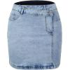 image:imageCHARTOU Womens Chic Irregular Mid Waist Slim Fit Mini Hot ALine Denim SkirtBlue