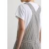 image:imageCHARTOU Womens Denim Overall Mini Dress Summer Sleeveless Adjustable Strap Bib Jean Skirtall Jumper with PocketsStripe
