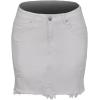 image:imageCHARTOU Womens Distressed High Waist Destroyed Holes Tassel Denim Jean Pencil Mini SkirtWhite