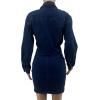 image:imageCHARTOU Womens Sexy 2 Piece Outfits Denim Crop Top Tie Knot Shirt Jean Bodycon Mini SkirtBlue