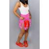 image:imageCHARTOU Womens Sexy High Waist Colorful Rhinestones Fringe Tassel Raw Cut Denim Jeans Mini ShortsRose