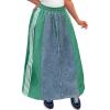 image:imageCHARTOU Parachute Long Jean Skirt for Women Sporty Drawstring Elastic High Waist A Line Patchwork Denim SkirtGreen
