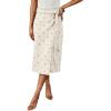 image:imageCHARTOU Women Midi Denim Wrap Skirt Polka Dot High Waist Tie Knot Western Jean Pencil Skirt with SlitPink