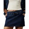 image:imageCHARTOU Women Summer Denim Mini Skirt Y2k Low Waisted A Line Short Jean Skirt with BeltDark Blue