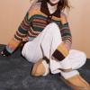 image:imageCHARTOU Women Color Block Striped Pullover Sweater Lapel Mock Neck Half Button Long Sleeve Knit Jumper TopsMulticolour