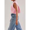 image:imageCHARTOU Women Sleeveless Open Back Sweater Vest Knit Top Crop Summer Y2k Tie Knitted Sweater TankPink