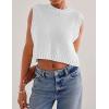 image:imageCHARTOU Women Sleeveless Open Back Sweater Vest Knit Top Crop Summer Y2k Tie Knitted Sweater TankWhite