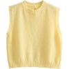 image:imageCHARTOU Women Sleeveless Open Back Sweater Vest Knit Top Crop Summer Y2k Tie Knitted Sweater TankYellow