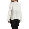 image:imageCHARTOU Womens Dressy Loose Knitted Flared Sleeve Tassel Fringe Sweater PulloverApricot