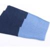 image:imageCHARTOU Womens Fall Fashion Color Block Side Slit Asymmetrical Striped Crewneck Pullover SweaterBlue