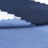 image:imageCHARTOU Womens Fall Fashion Color Block Side Slit Asymmetrical Striped Crewneck Pullover SweaterBlue